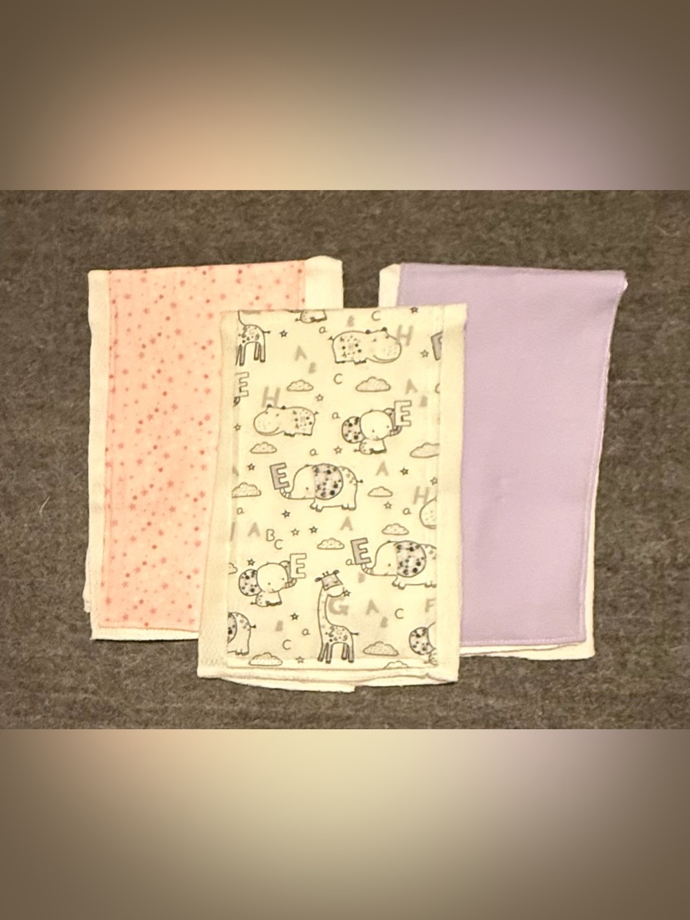 Handmade Baby Burp Cloths - Set of 3